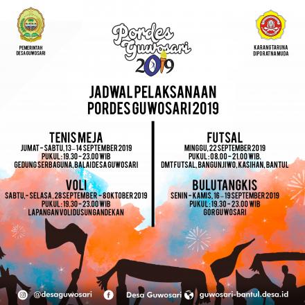PEKAN OLAHRAGA DESA GUWOSARI TAHUN 2019